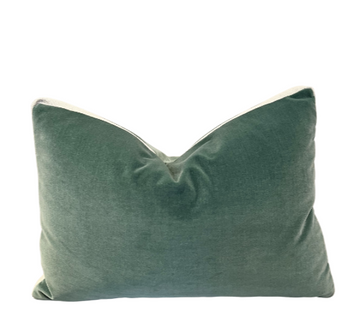 Giorgio Linen Boxed Pillow-Aquamarine