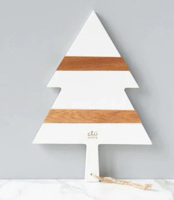 White Mod Tree Charcuterie Board- Small