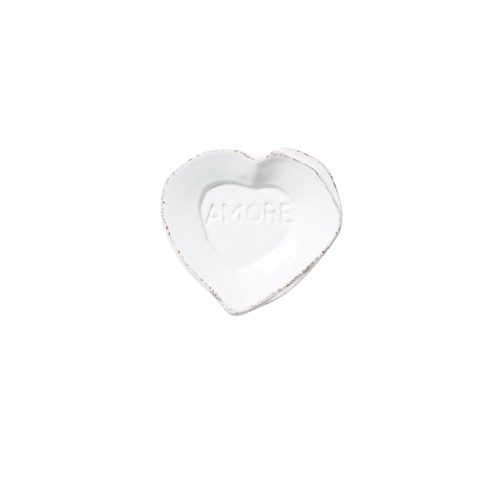 Lastra White Heart Mini Amore Plate