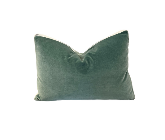 Giorgio Linen Boxed Pillow-Aquamarine